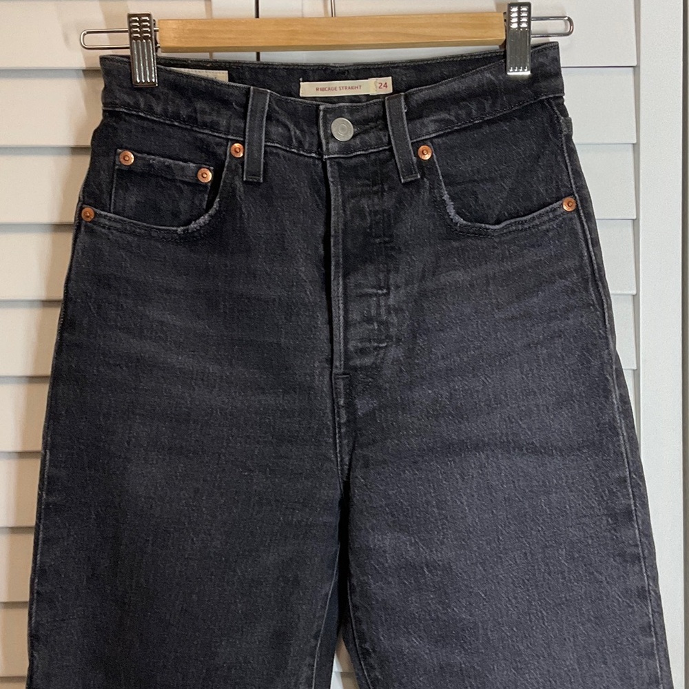 Levi's Ribcage Straight Black Jeans